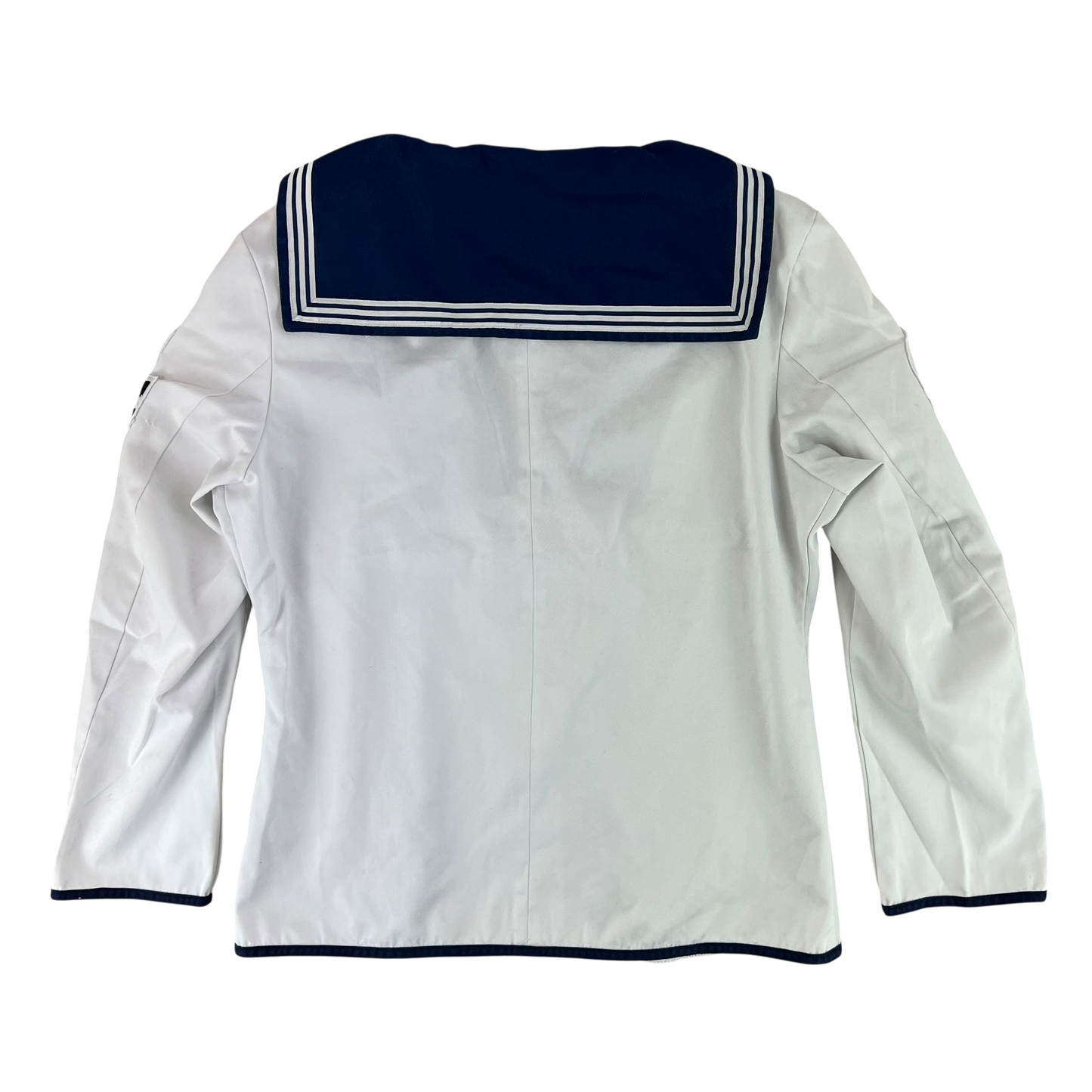 British Royal Navy Class II White Jumper Sailor's Top - Medium