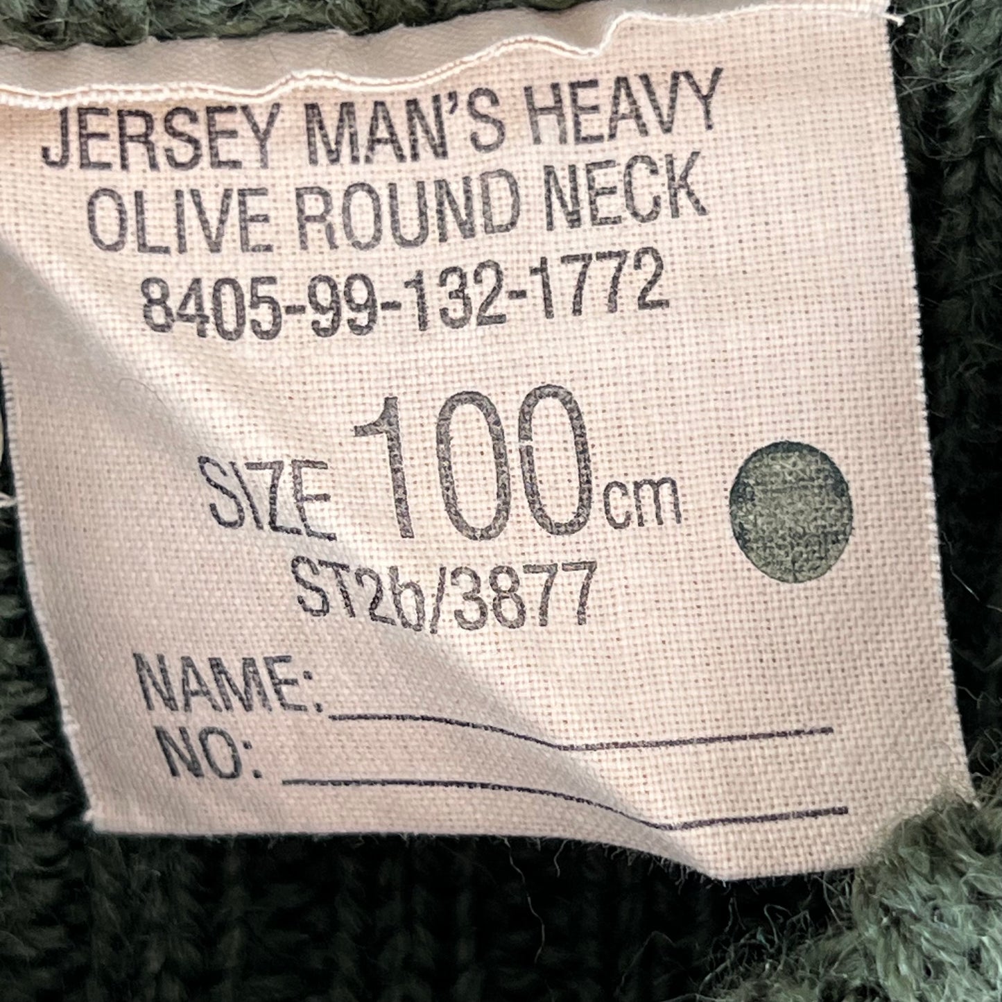 British Army Olive Green Pullover Jumper - Medium 100cm