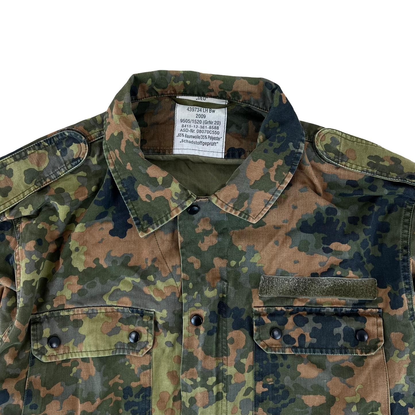 German Army Flecktarn Camouflage Long Sleeve Field Shirt - X Large GrNr 20