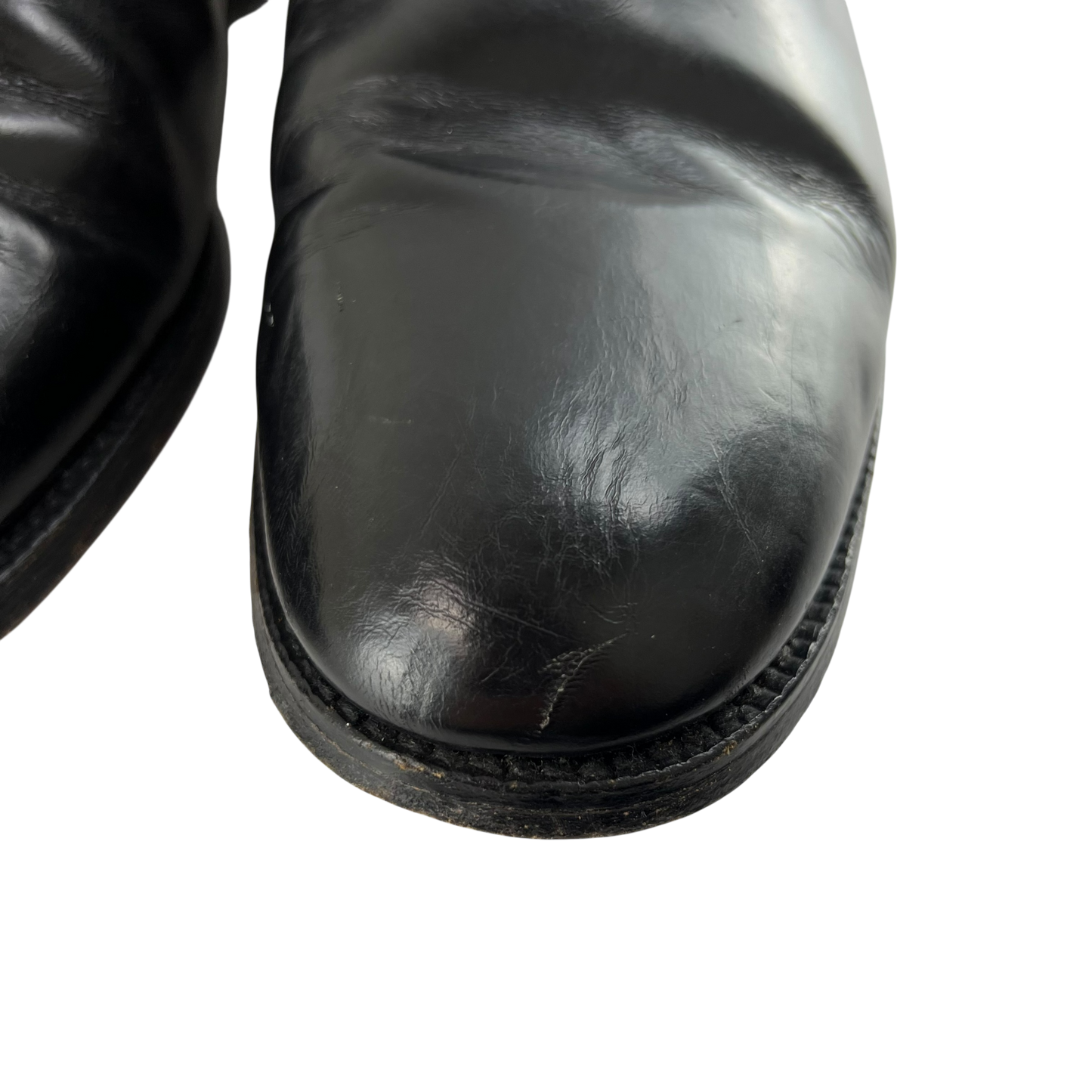 British Army Black George Boots w/ Spurs - Size 10