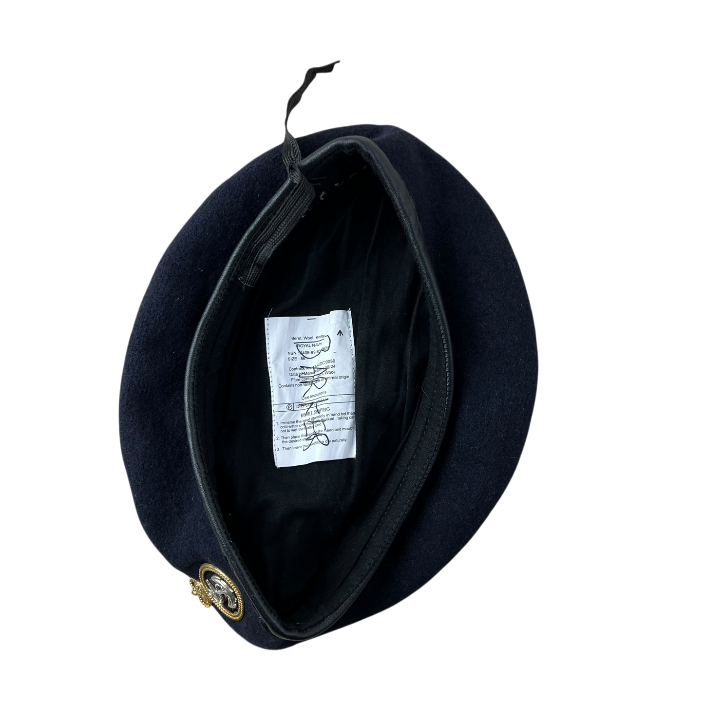 British Royal Navy Beret w/ Badge - Ratings Badge - Small 56cm