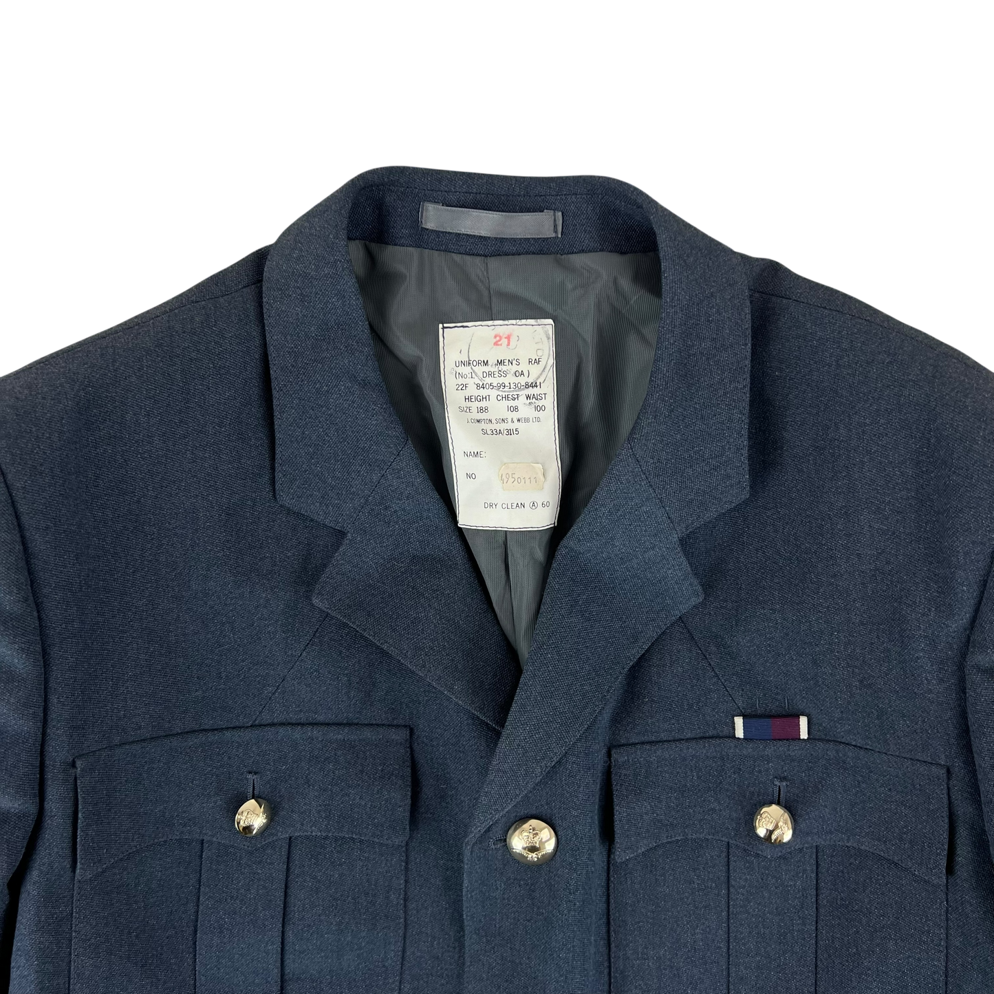 British Royal Air Force No. 1 O.A. Dress Jacket - Large 188/108