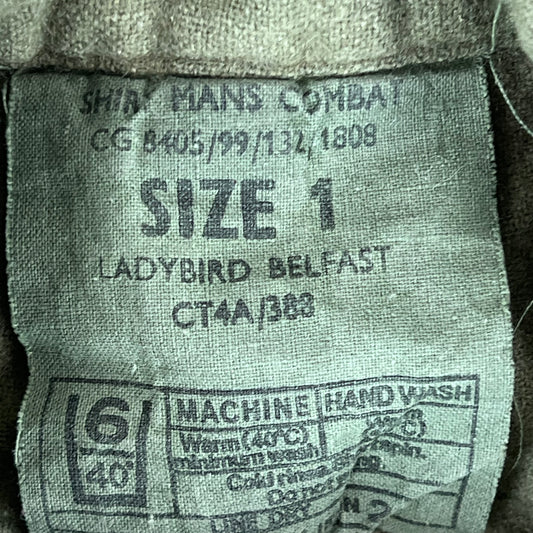 British Army Wool Shirt 1980s Long Sleeve - Small