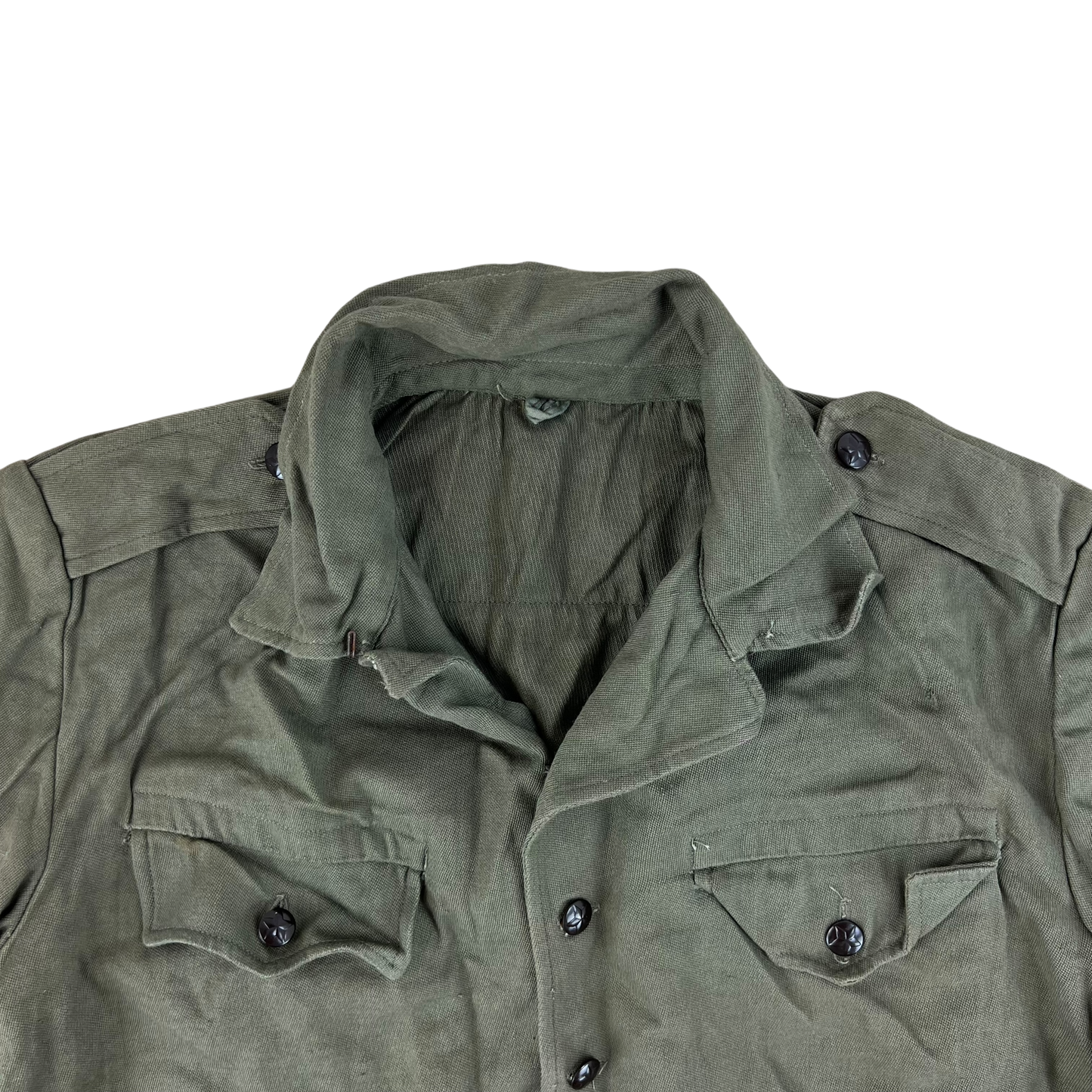 Bulgarian People's Army Olive Green Cossack Shirt - Large