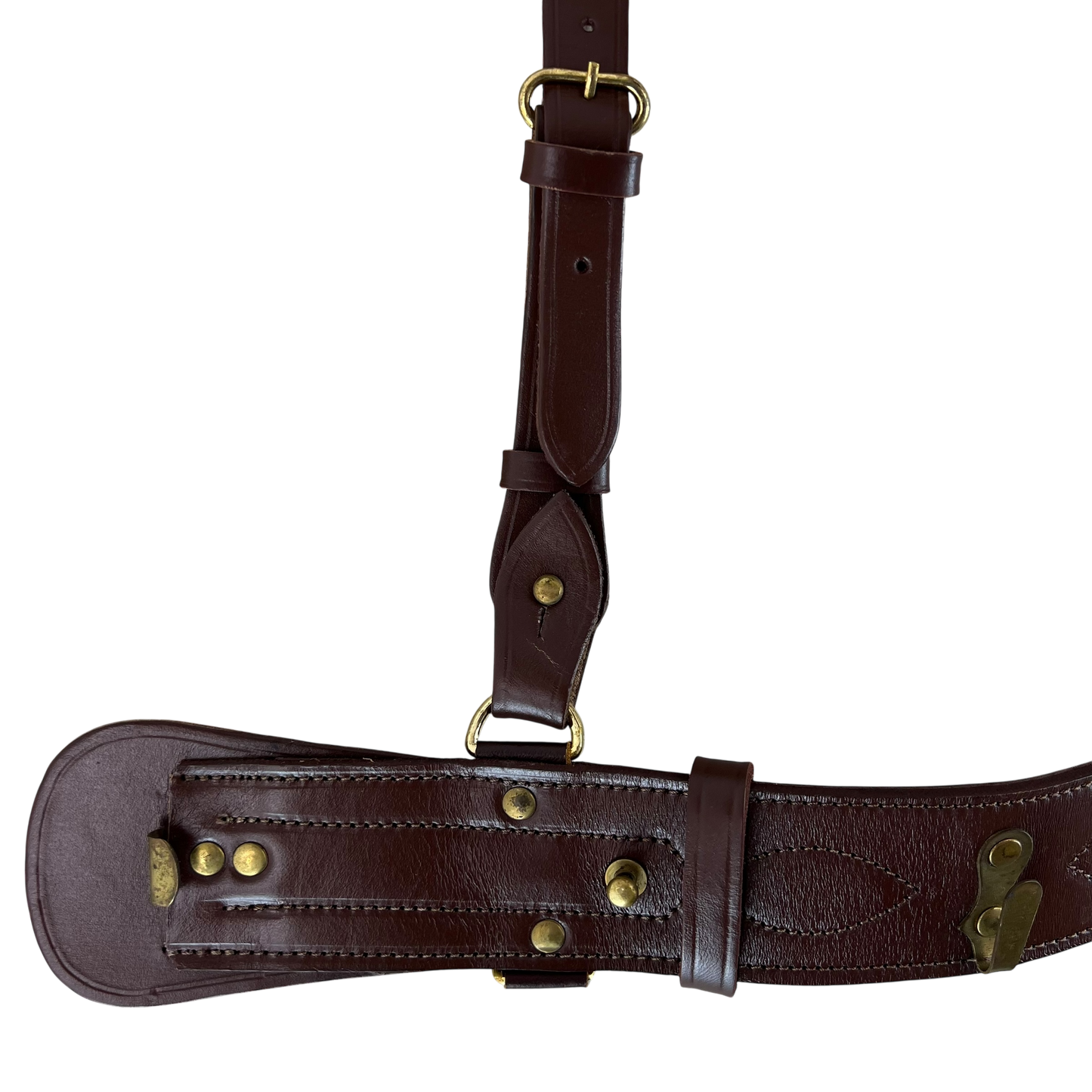 British Army Brown Sam Browne's Leather Belt - Large