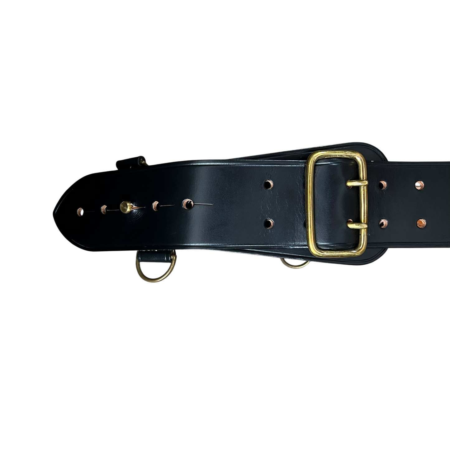 British Army Black Leather Belt - Large / X Large SIZE 5