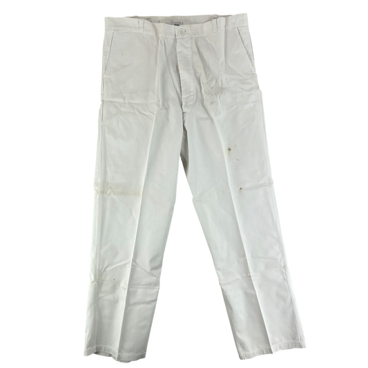 British Merchant Navy 50s Tropical White Trousers - W40 L32.5