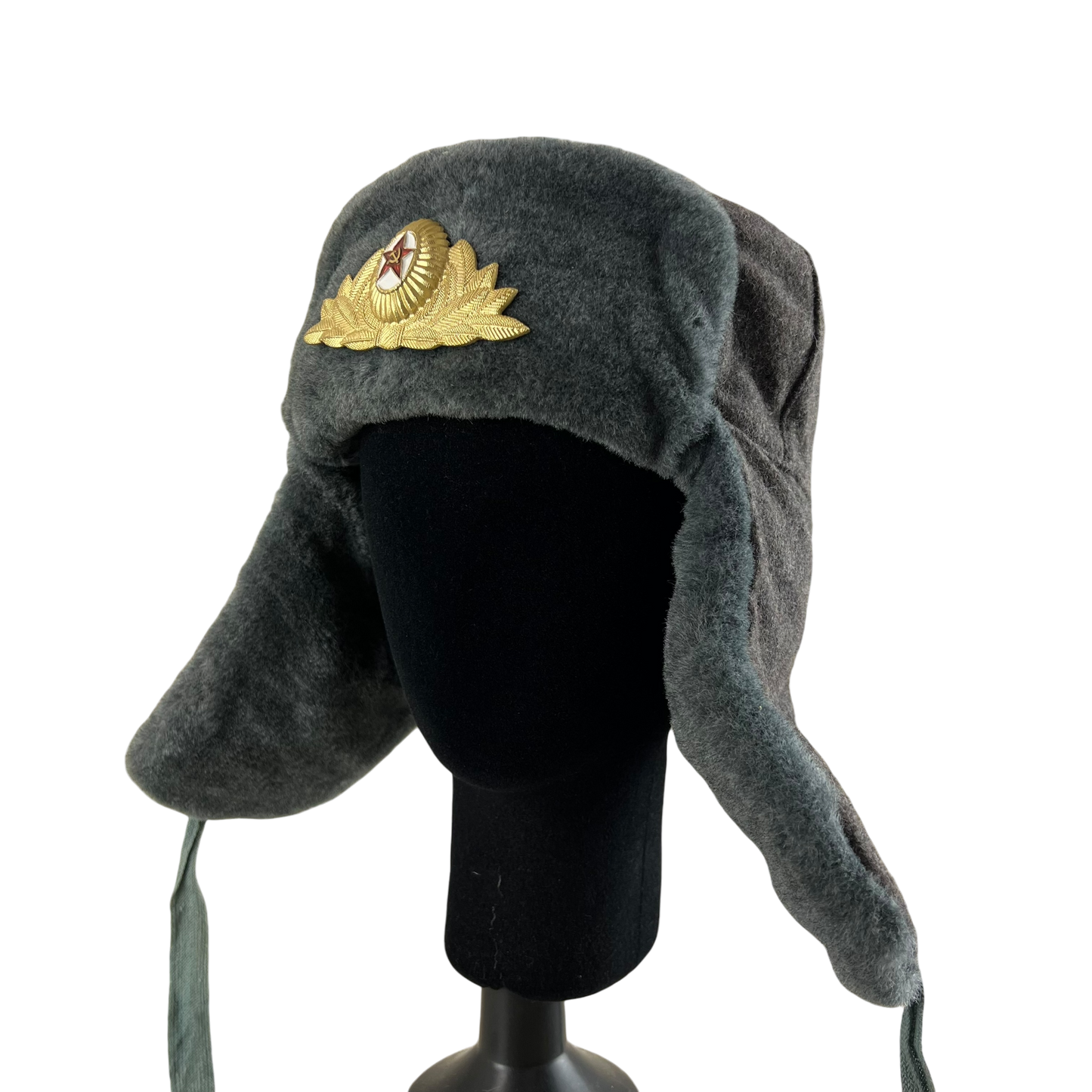 Soviet Red Army Officer's Grey Ushanka - Small