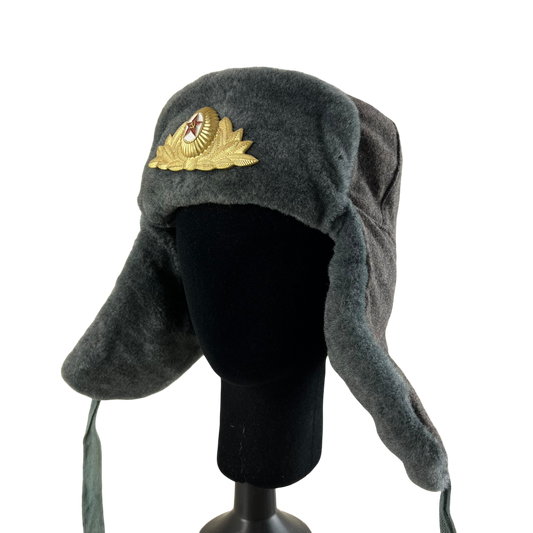 Soviet Red Army Officer's Grey Ushanka - Small
