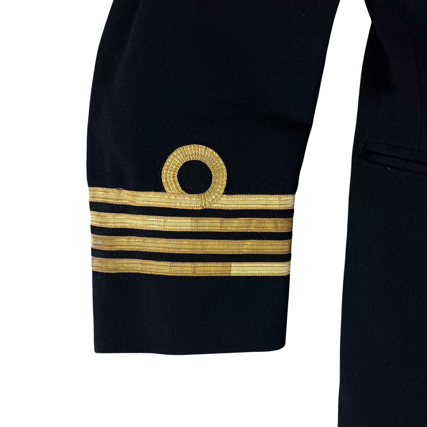 British Merchant Navy / RNR 40s Black Dress Blazer Jacket - Large
