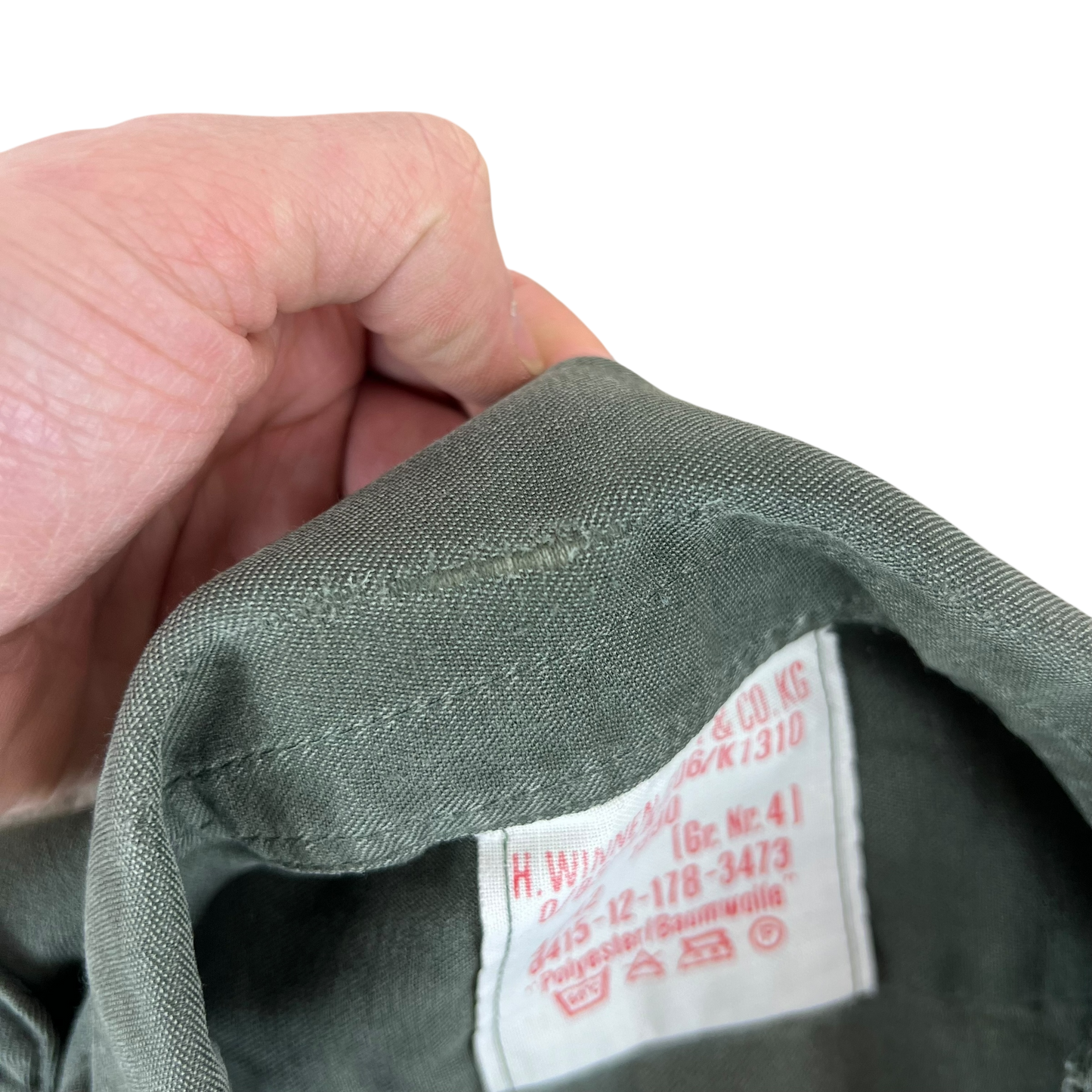 German Army Olive Green Long Sleeve Field Shirt - Large GrNr4