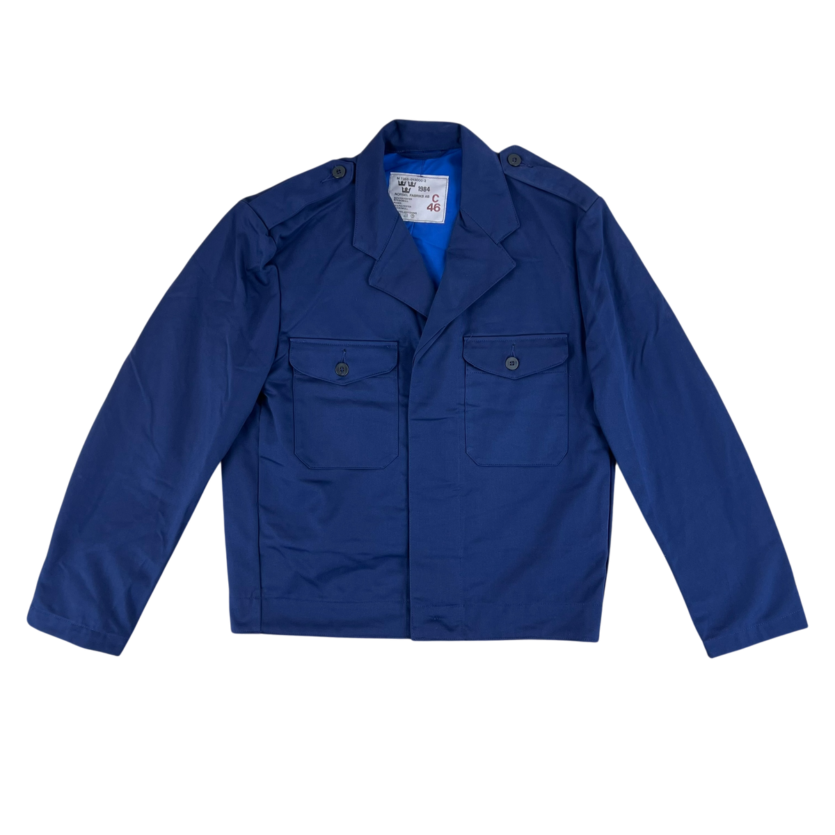 Swedish Navy Blue Work Utility Jacket - Medium