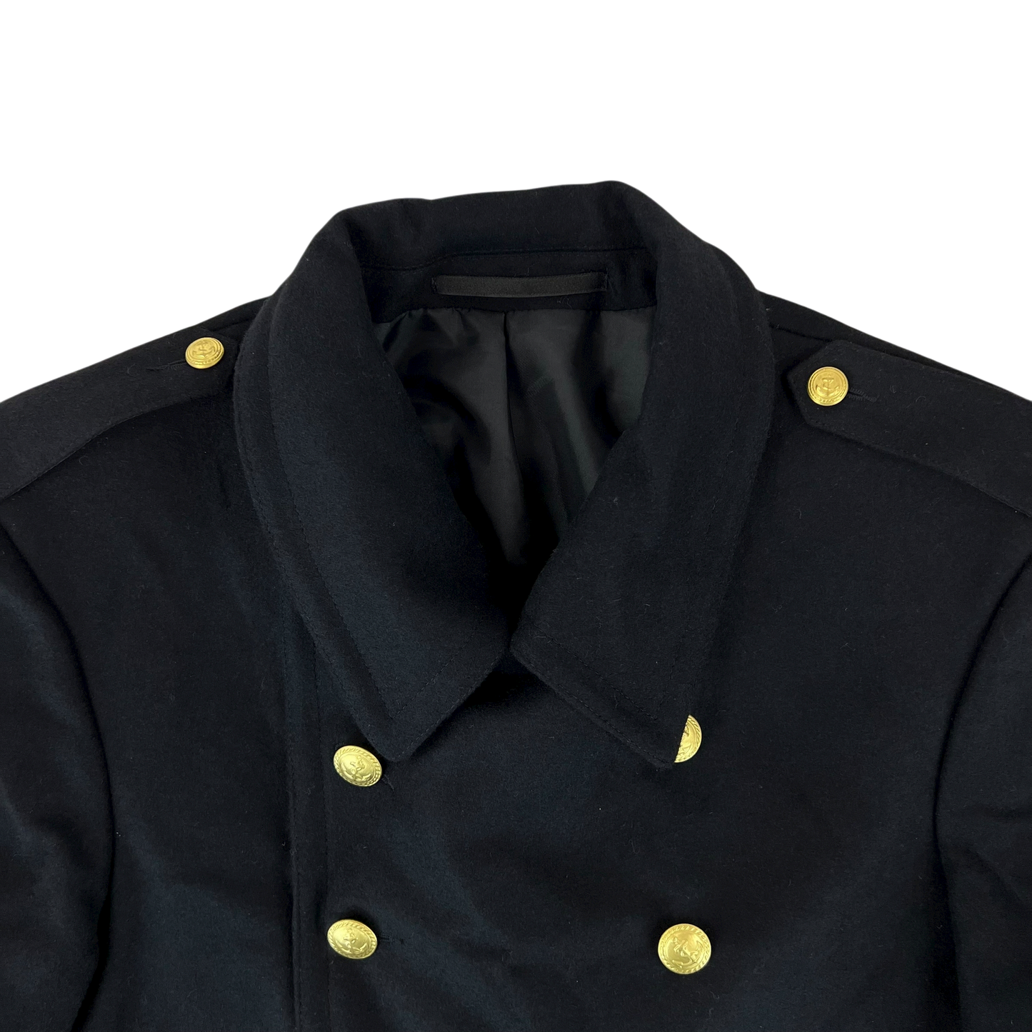 Finnish Navy Wool Blend Greatcoat - Medium