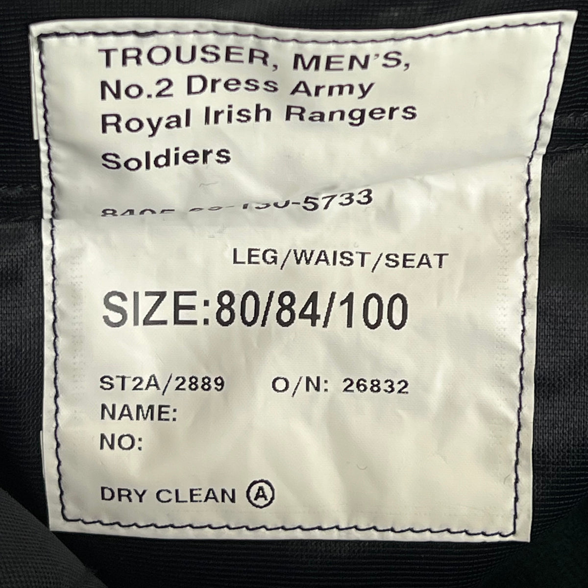 British Army Royal Irish Rangers No. 2 Dress Trousers - W33 L31