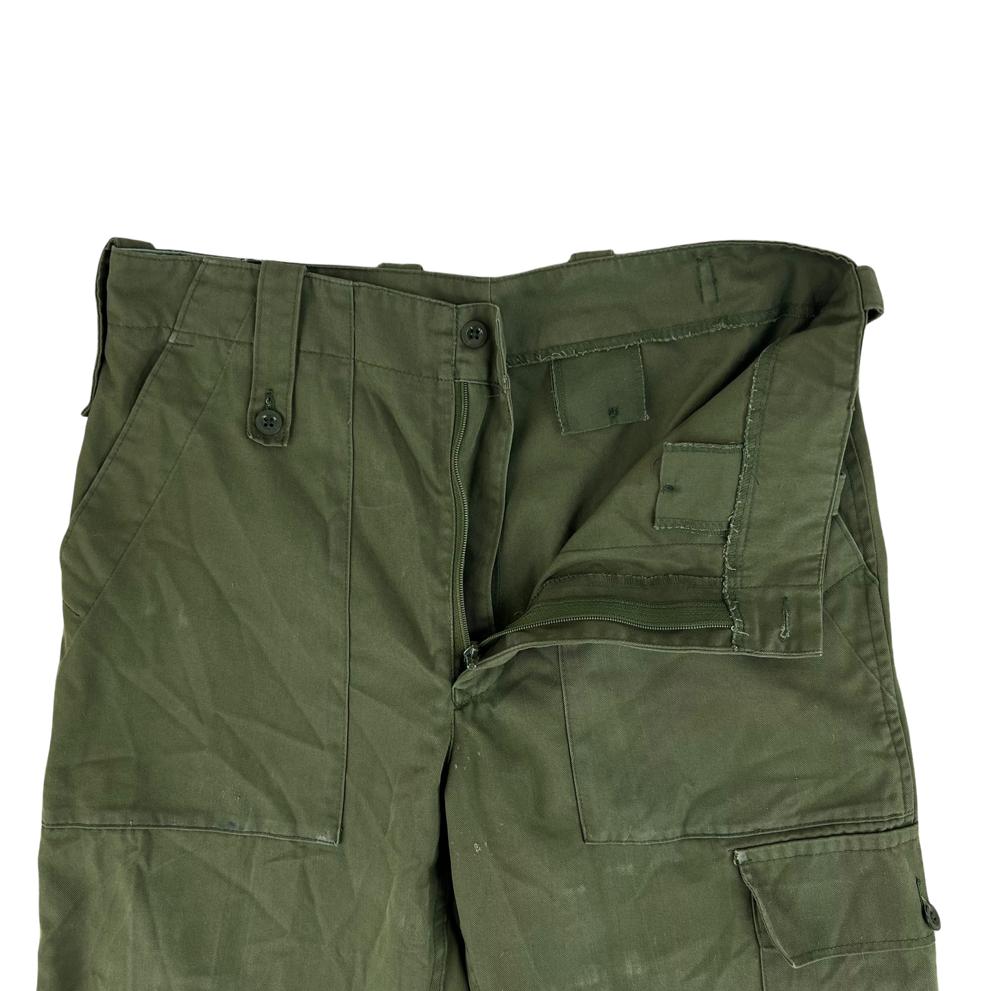 British Army Olive Green Fatigue Work Trousers - W33 L29