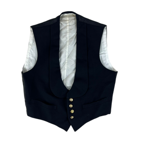 British Royal Navy Black 40s Mess Dress Waistcoat - Large