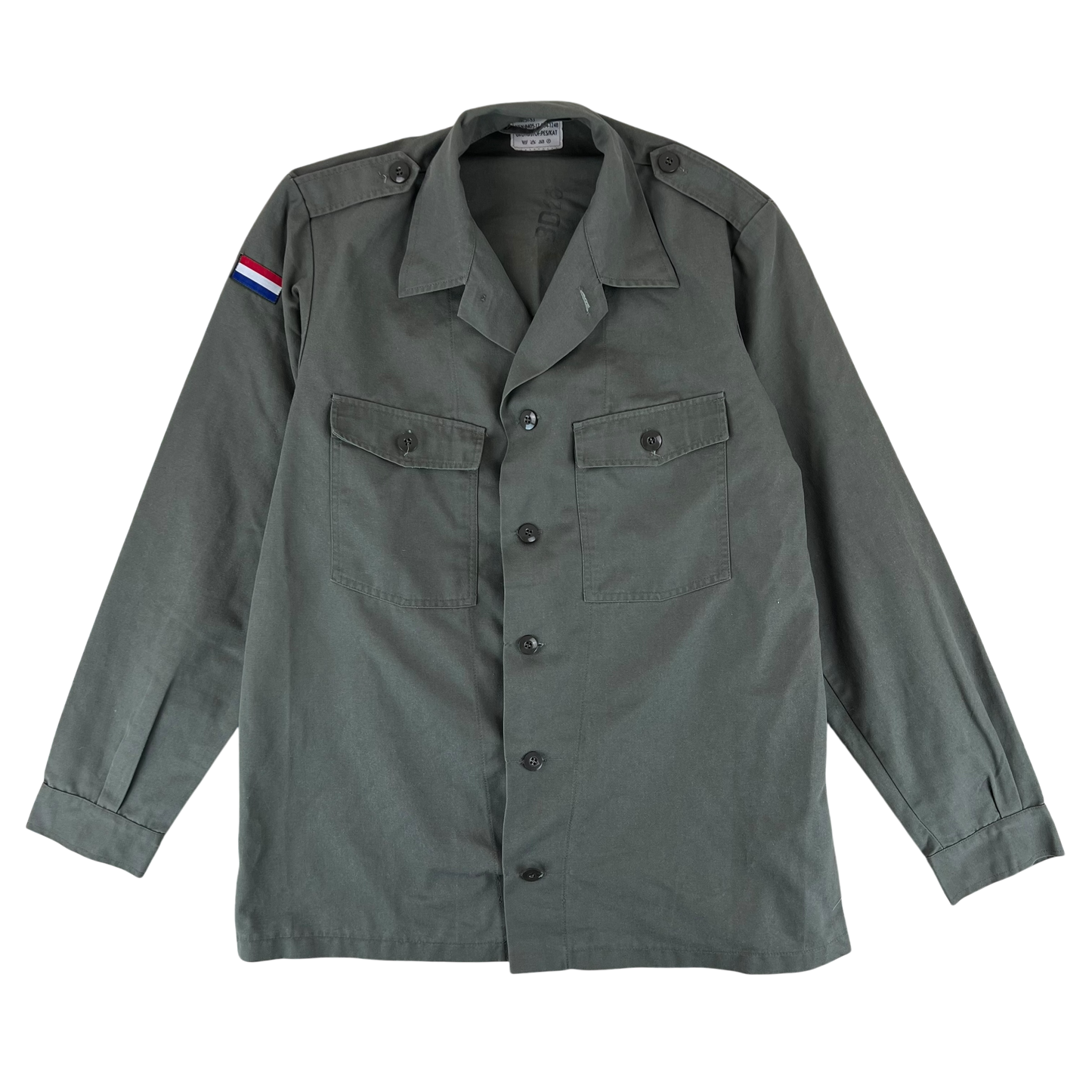 Dutch Air Force Field Shirt Jacket Grey Long Sleeve - Large