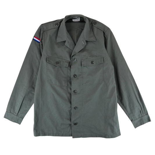 Dutch Air Force Field Shirt Jacket Grey Long Sleeve - Large