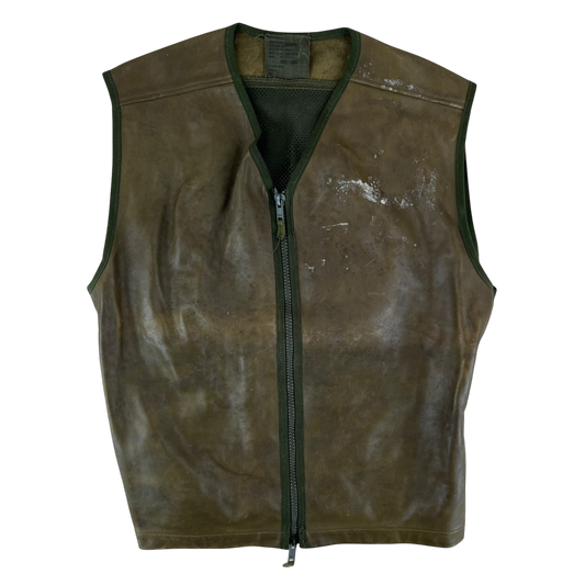 British Army Protective Leather Jerkin Vest - Large 180/104