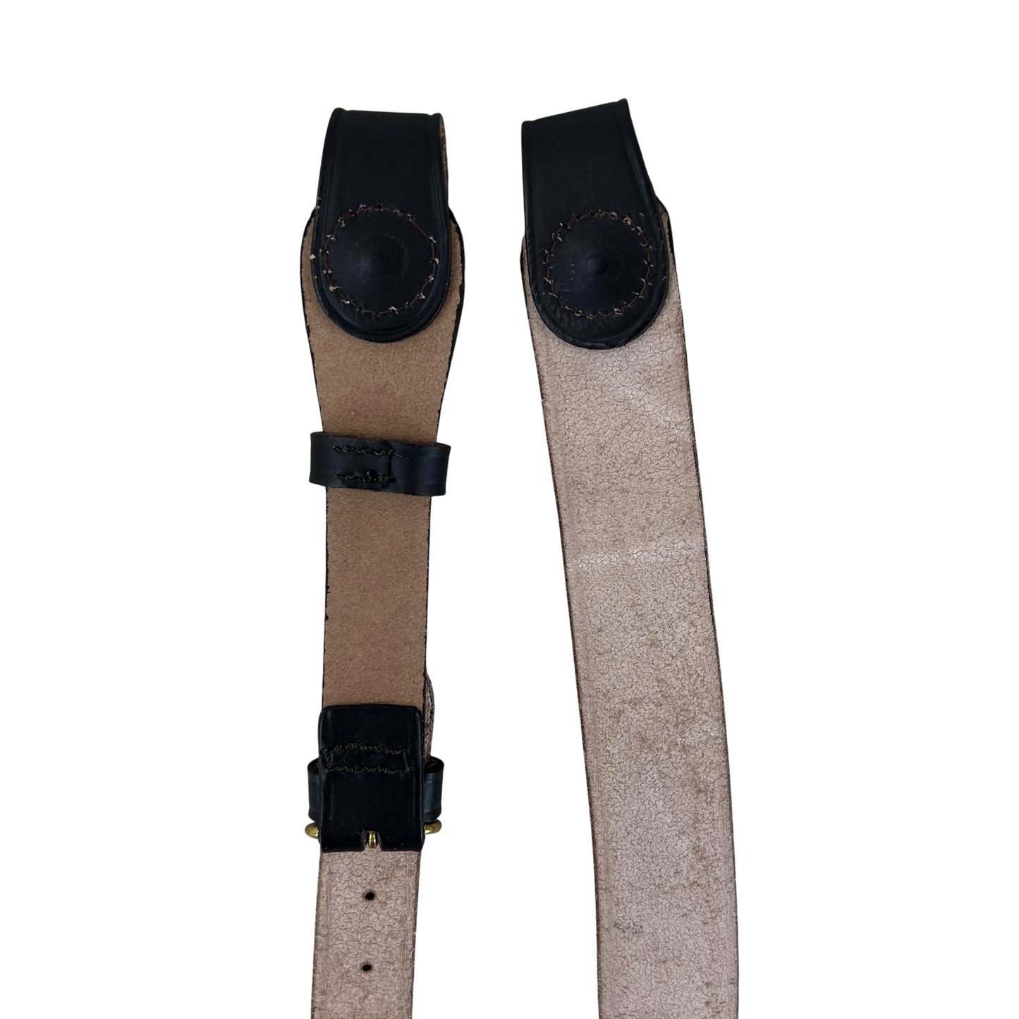 British Army Black Leather Sam Browne Belt Shoulder Strap - L36