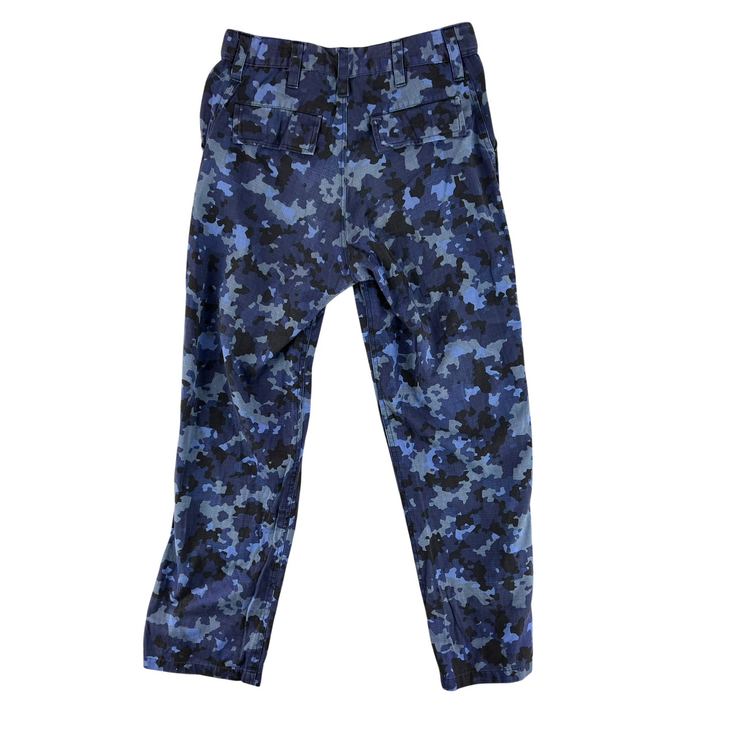 Romanian Navy M2017 Blue Camouflage Ripstop Trousers - W31 L29.5