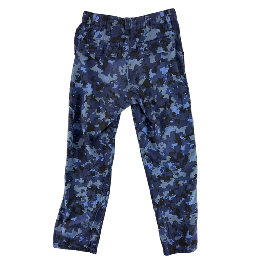 Romanian Navy M2017 Blue Camouflage Ripstop Trousers - W31 L29.5
