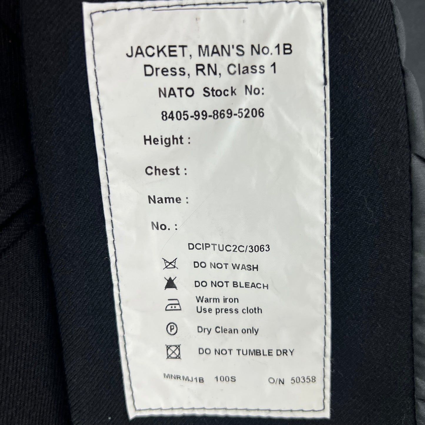 British Royal Navy Officer's No 1 Dress Jacket - Medium 100S