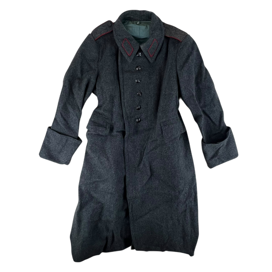 Bulgarian People's Army 80s Grey Wool Greatcoat - Medium