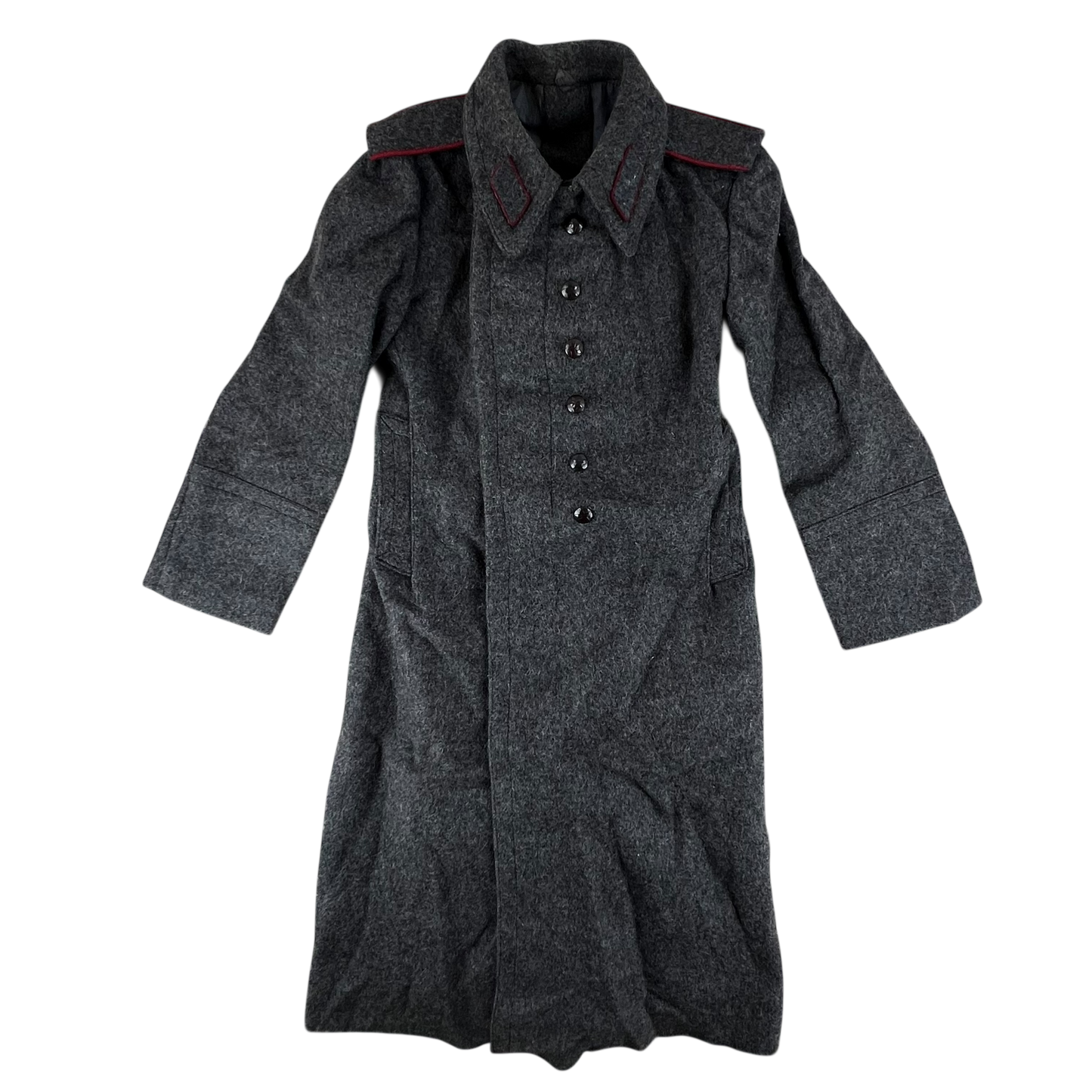 Bulgarian People's Army 50s Grey Wool Greatcoat - Small