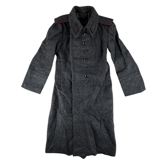 Bulgarian People's Army 50s Grey Wool Greatcoat - Small