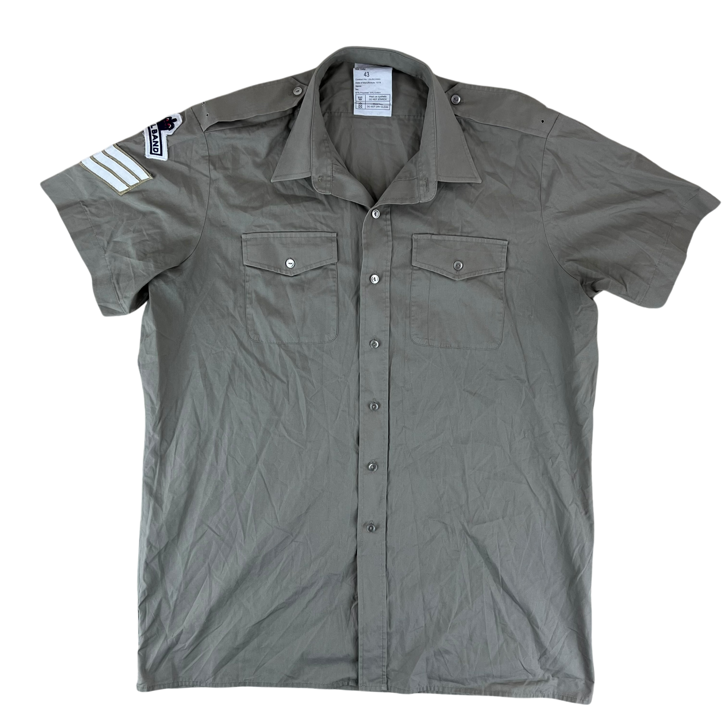British Army Mens Stone Shirt Short Sleeve - X Large 43 Collar