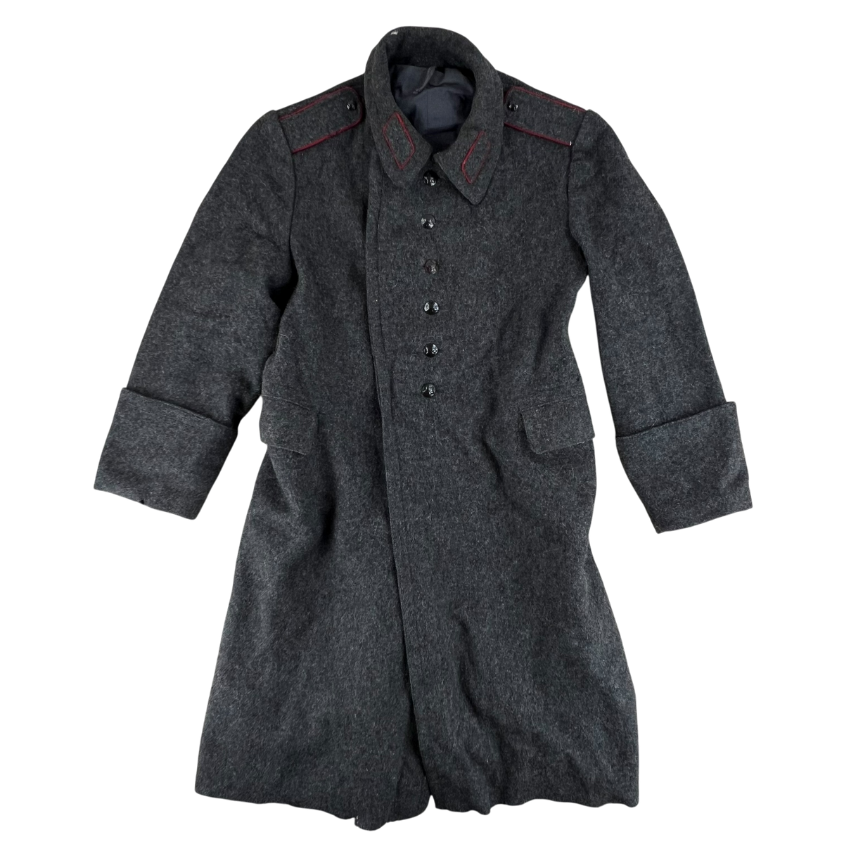 Bulgarian People's Army 60s Grey Wool Greatcoat - Medium