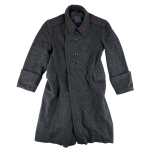 Bulgarian People's Army 60s Grey Wool Greatcoat - Medium
