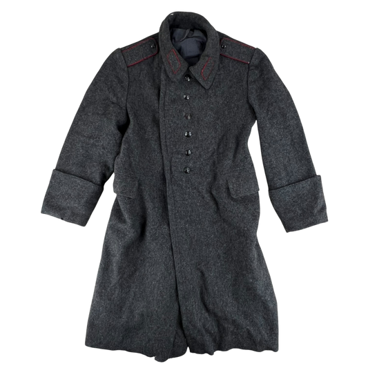 Bulgarian People's Army 60s Grey Wool Greatcoat - Medium