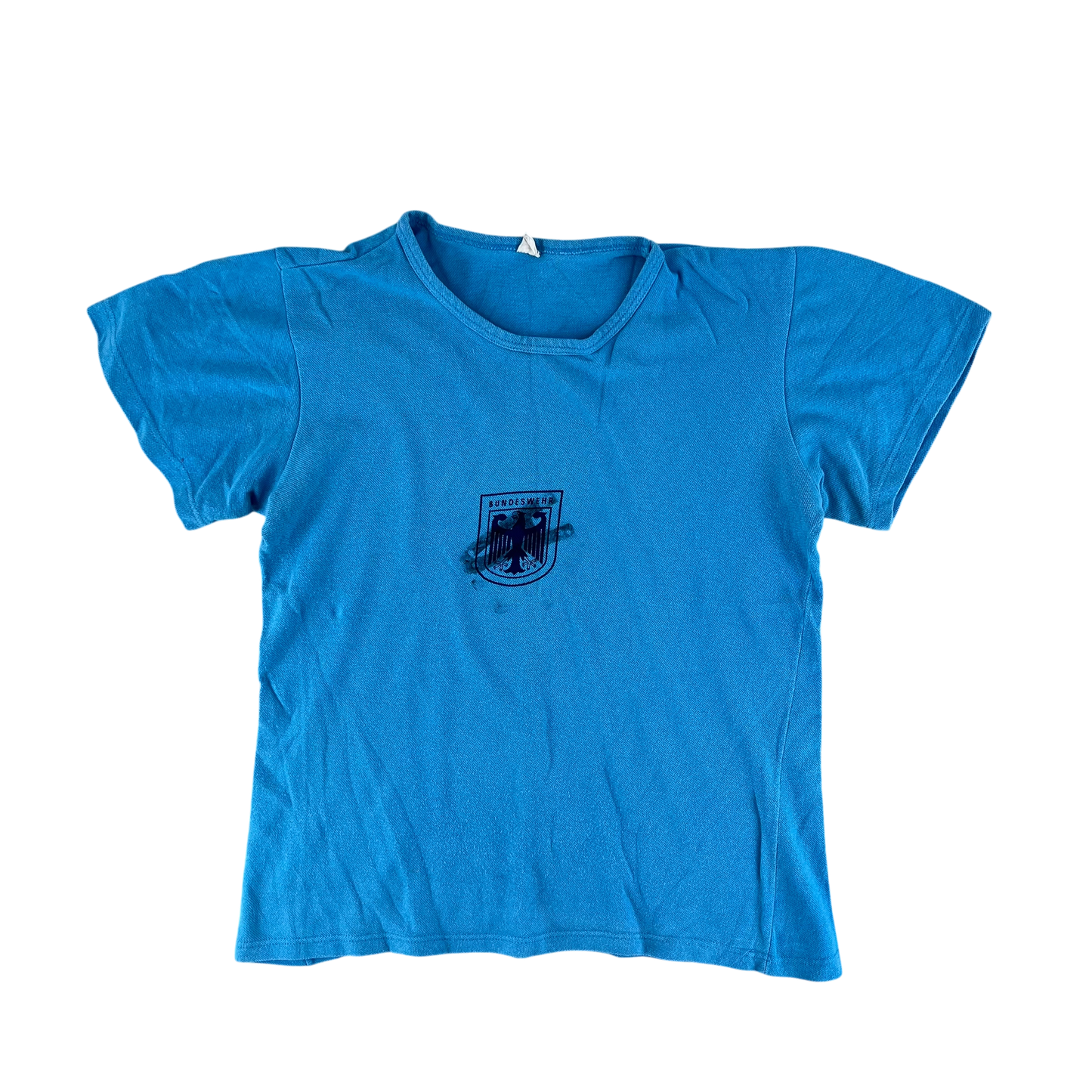 West German Army 70s Blue Training T Shirt - Medium