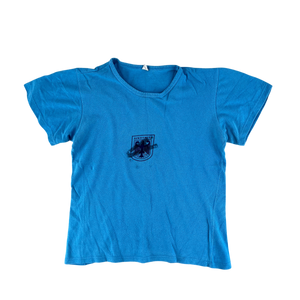 West German Army 70s Blue Training T Shirt - Medium