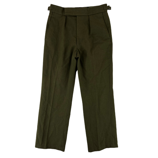 British Army 1980 Pattern No. 2 Khaki Green Dress Trousers - W31 L37.5