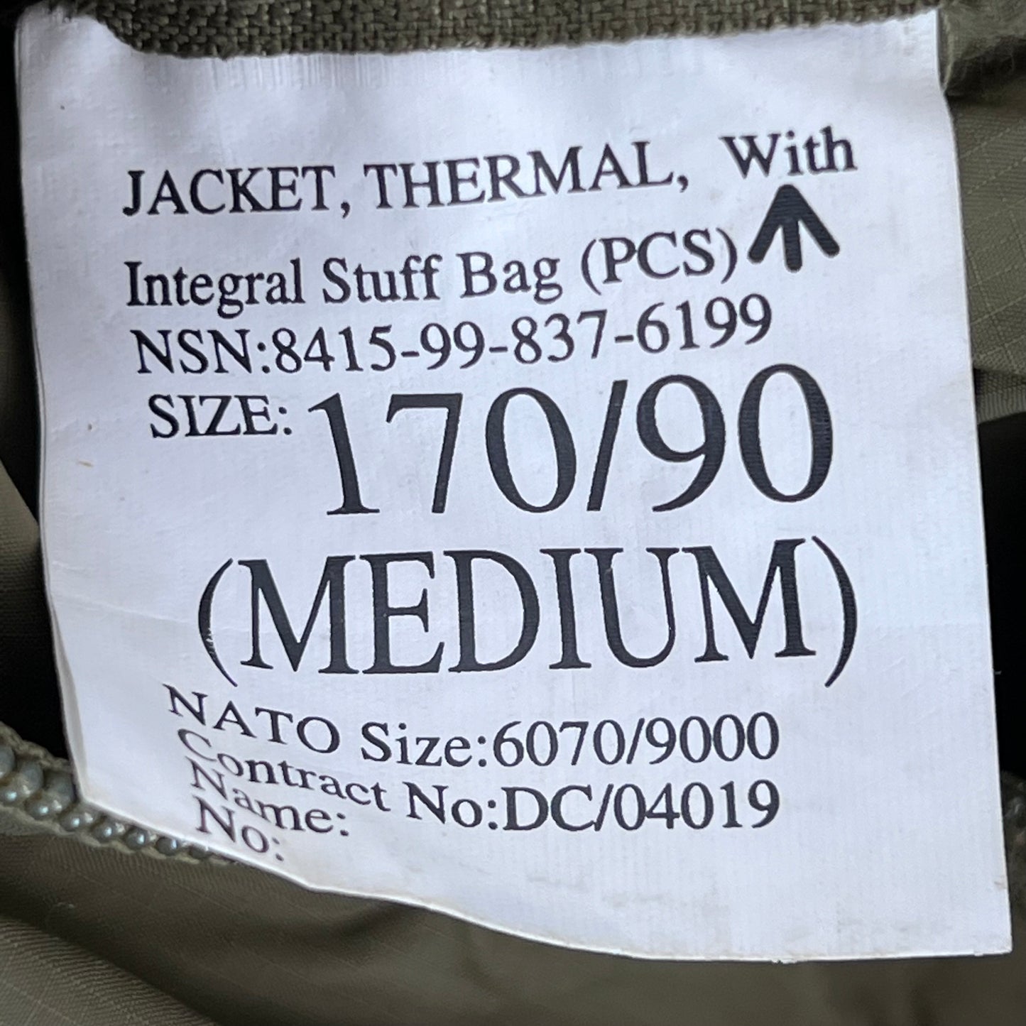 British Army Thermal Buffalo Jacket - Medium