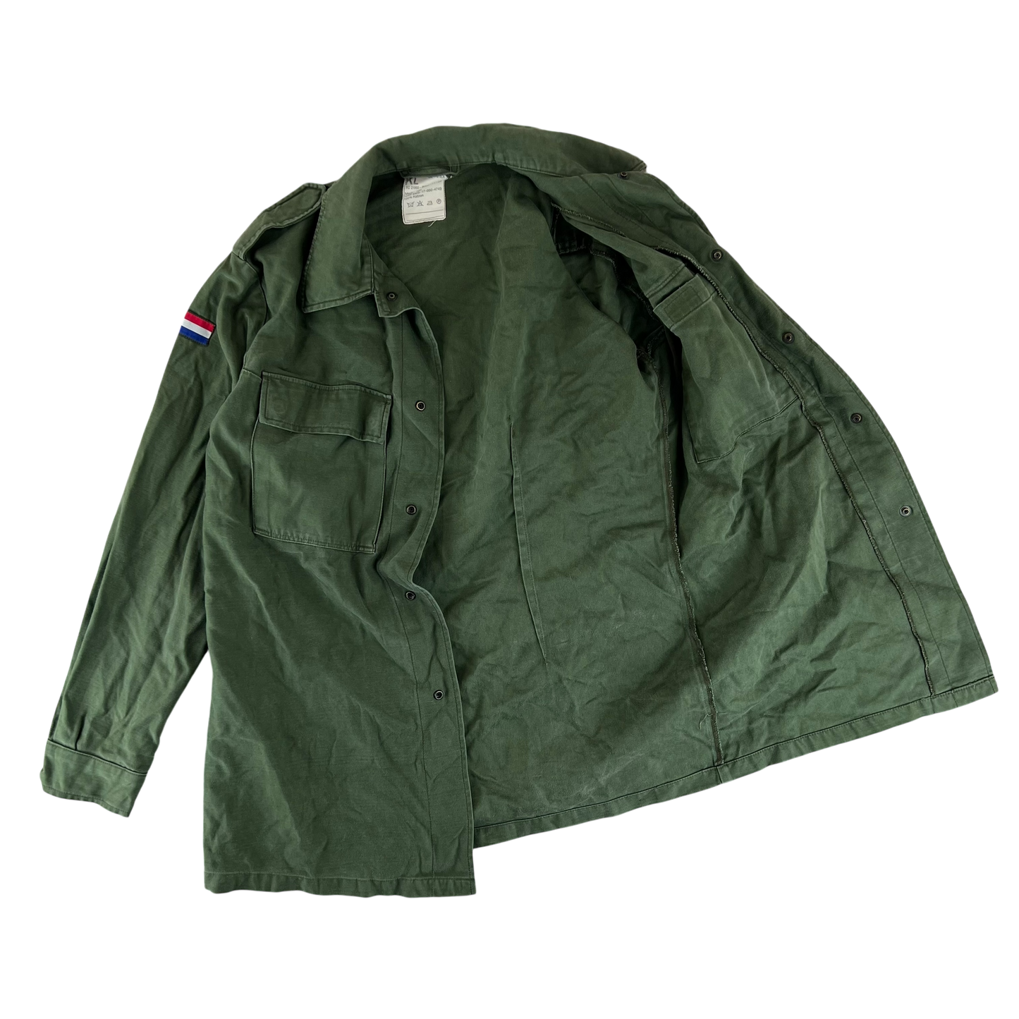 Dutch Army Field Shirt Jacket Green Long Sleeve - Medium