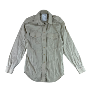 British Army Womens Fawn Shirt Long Sleeve - Small C32