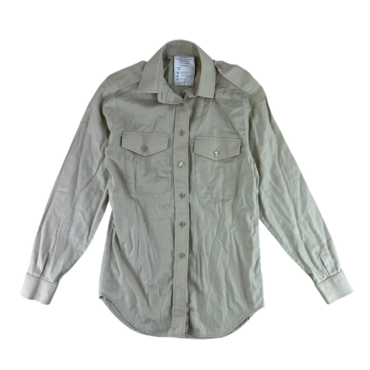 British Army Womens Fawn Shirt Long Sleeve - Small C32