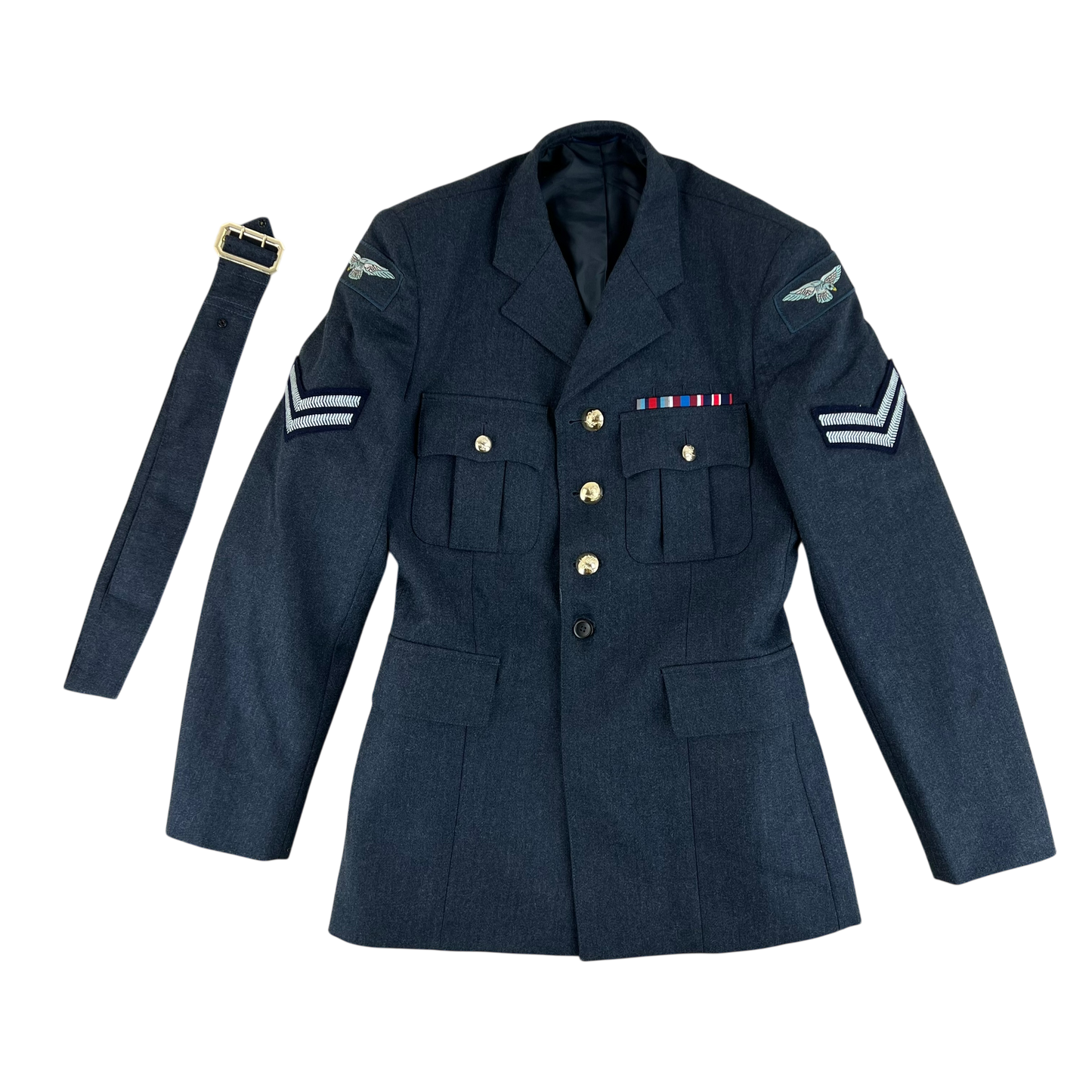 British Royal Air Force No. 1 Dress Jacket w/ Belt - Medium 92R
