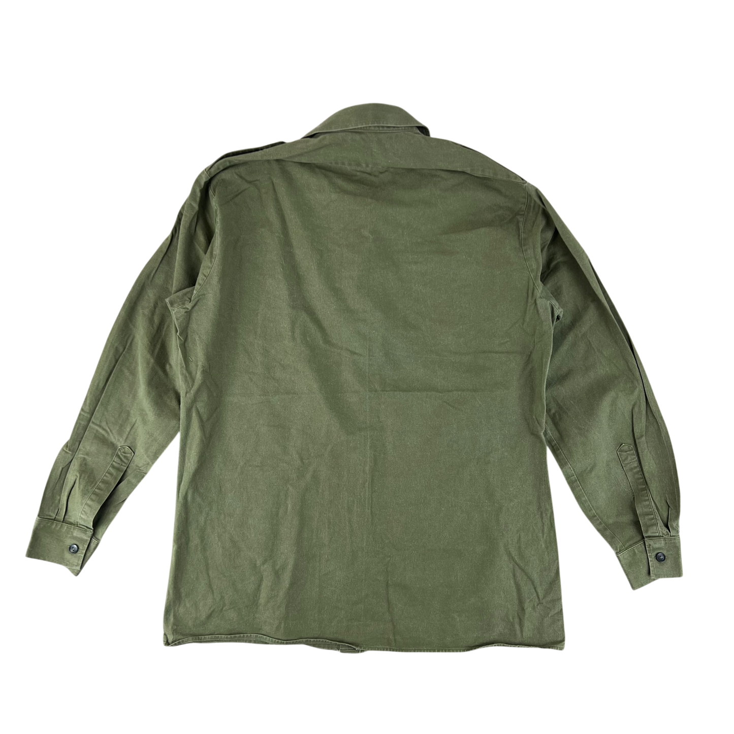 British Army Mens Olive Green Cotton Shirt Long Sleeve - X Large C17.5