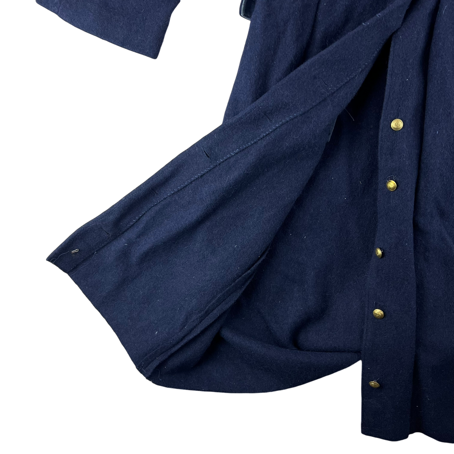 Romanian People's Navy 80's Blue Wool Greatcoat - Small