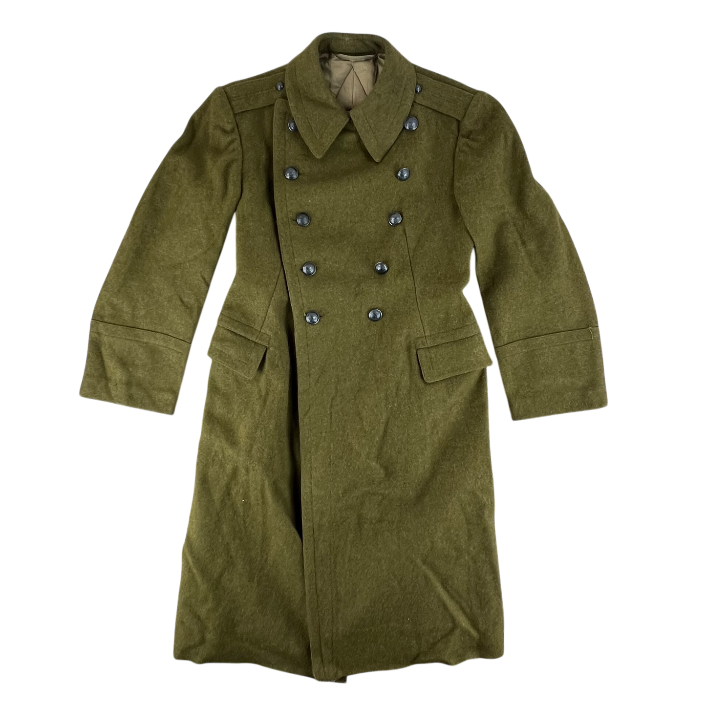 Romanian People's Army 60's Khaki Wool Greatcoat - Medium