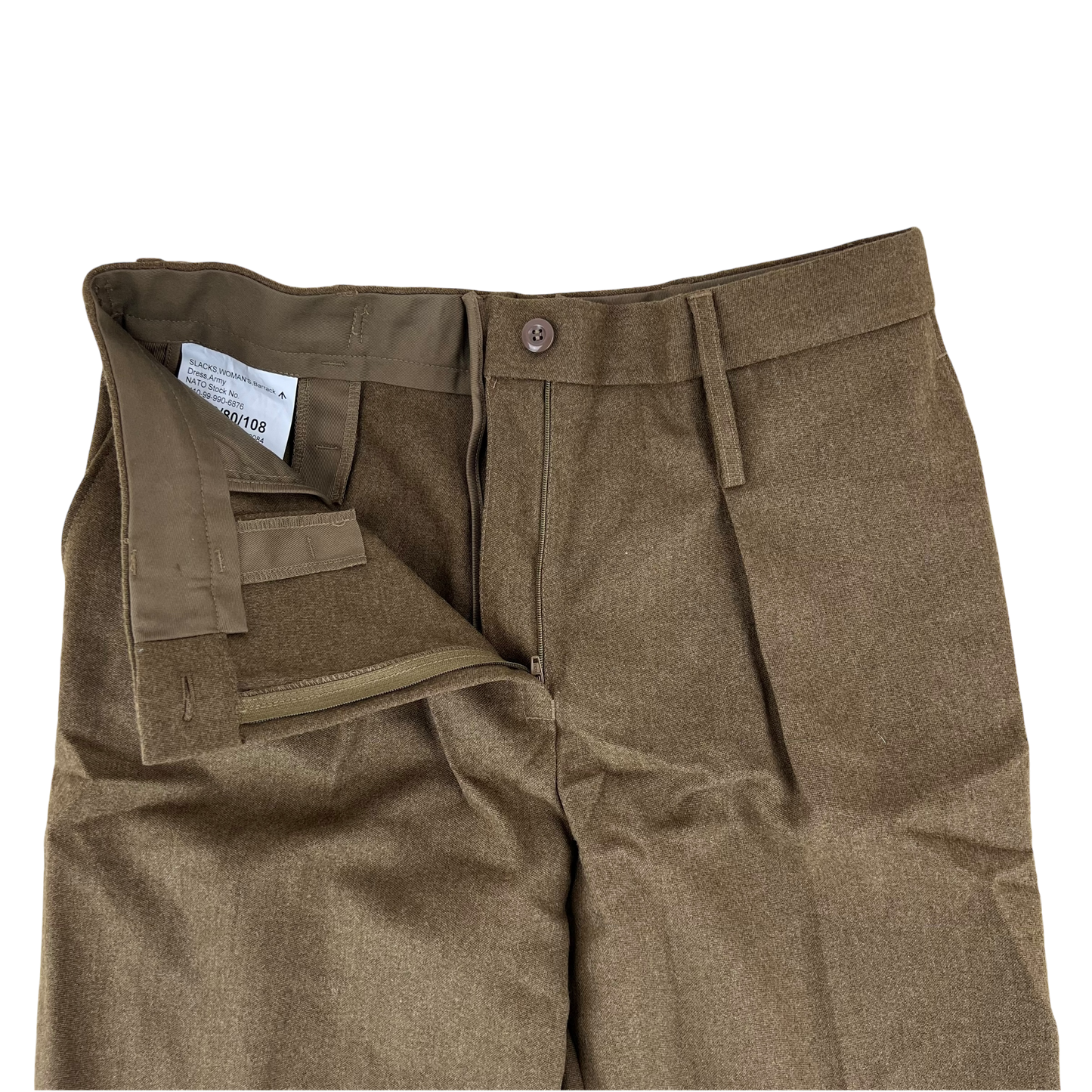 British Army No. 2 FAD Barracks Brown Women's Slacks Trousers - W32 L32