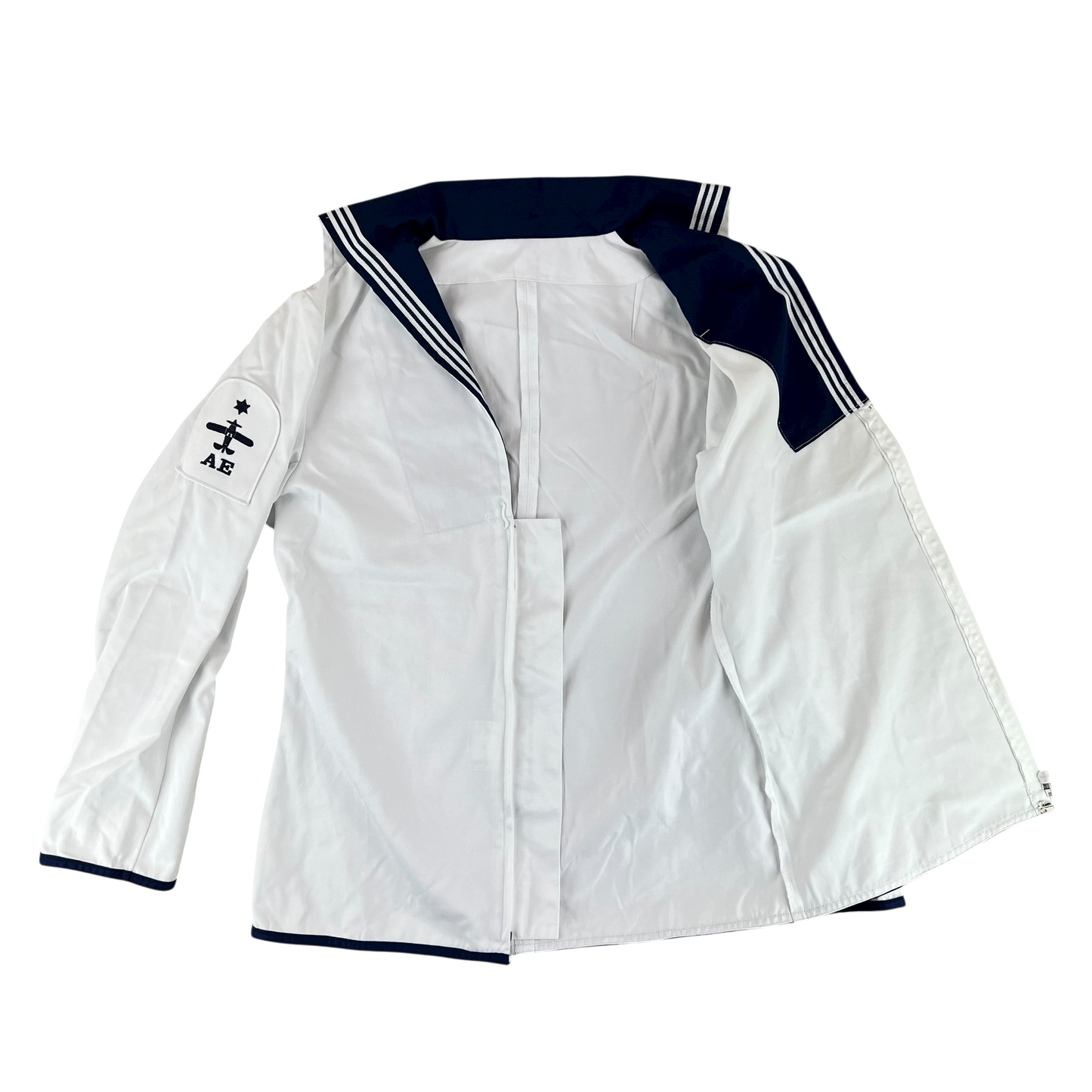 British Royal Navy Class II White Jumper Sailor's Top - Medium 176/100