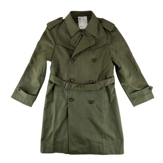 Spanish Army 80s Green Trenchcoat - Large