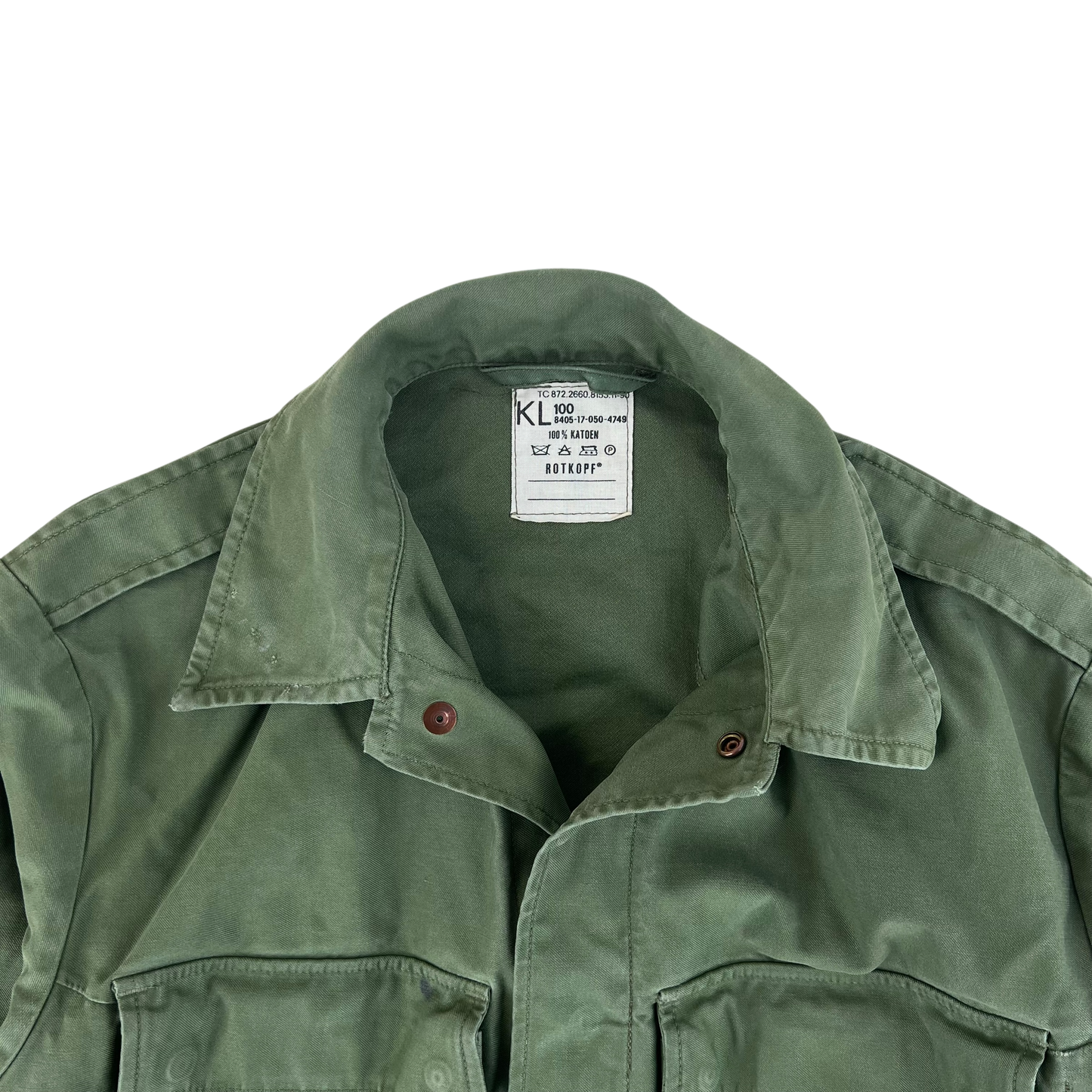 Dutch Army 90s Green Field Shirt Jacket - Medium