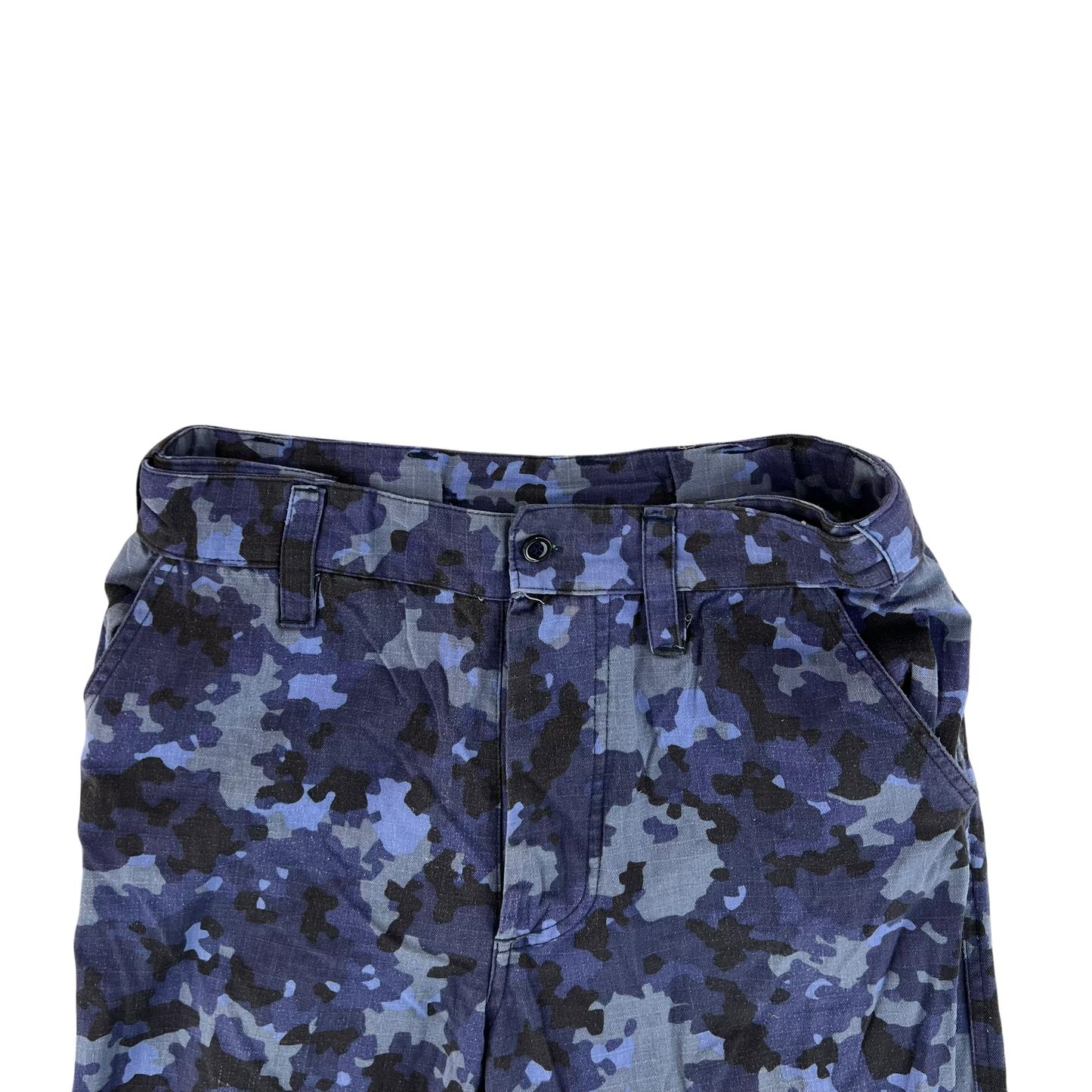 Romanian Navy M2017 Blue Camouflage Ripstop Trousers - W30 L25.5